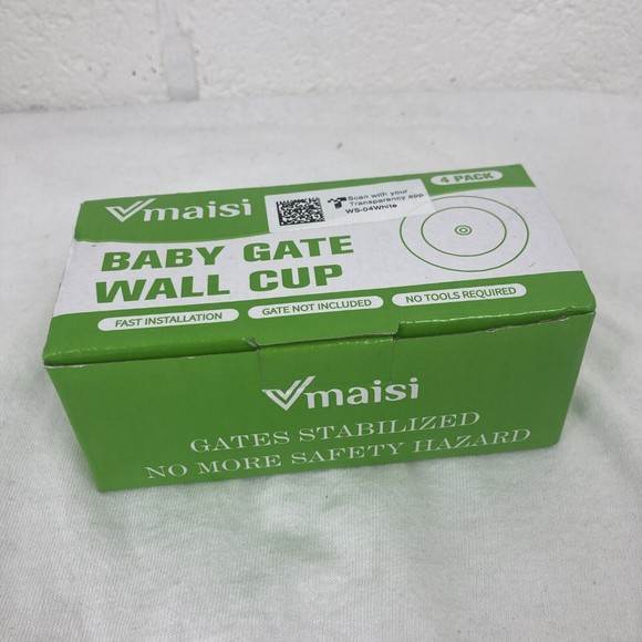 Vmaisi Baby Gate Wall Cups 4 Pack for Bottom of Gates Doorway Stairs   No Tools - Picture 1 of 7